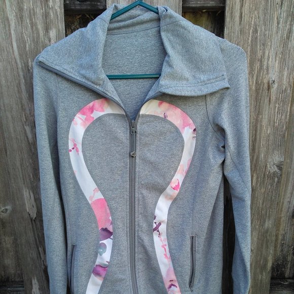 Lululemon gray in stride zip jacket Sz 4 - Picture 1 of 8